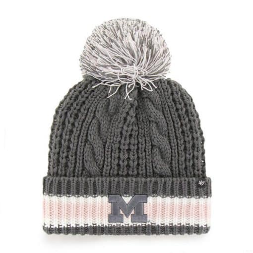 Michigan Wolverines Women's 47 Brand Charcoal Sorority Cuff Knit Hat