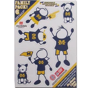Michigan Wolverines NCAA 5"x7" Family Car Decal Sheet