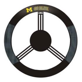 Michigan Wolverines Mesh Black Steering Wheel Cover