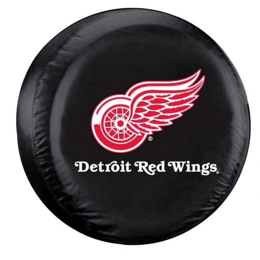 Detroit Red Wings NHL Black Tire Cover  -  Standard Size
