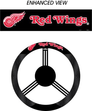 Detroit Red Wings Mesh Black Steering Wheel Cover