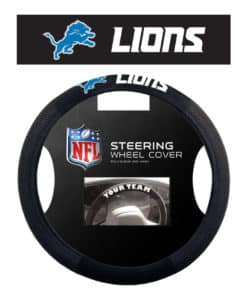 Detroit Lions Mesh Black Steering Wheel Cover