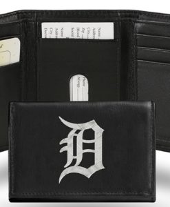 Detroit Tigers MLB Embroidered Leather Tri-Fold Wallet