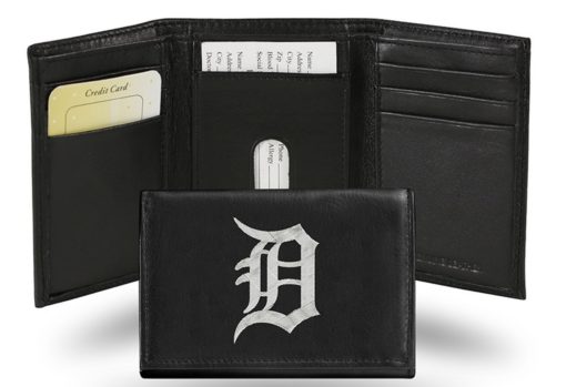 Detroit Tigers MLB Embroidered Leather Tri-Fold Wallet