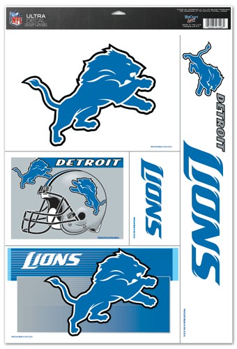 Detroit Lions NFL 11"x17" Ultra Decal Sheet