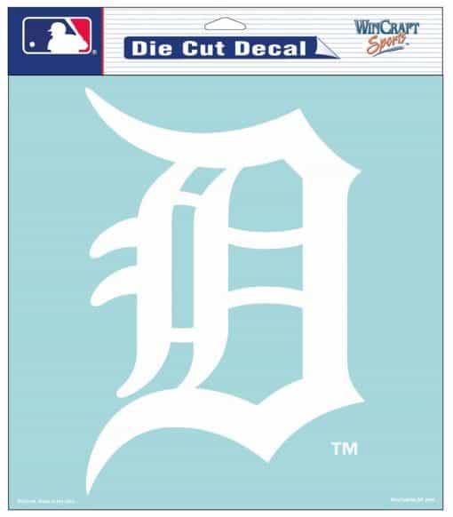 Detroit Tigers Die-Cut Decal - 8"x8" White