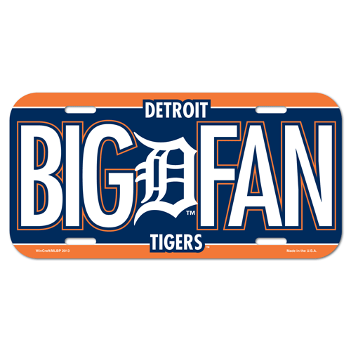 Detroit Tigers MLB License Plate