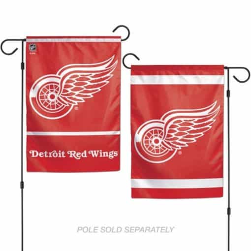 Detroit Red Wings Flag 12x18 Garden Style 2 Sided