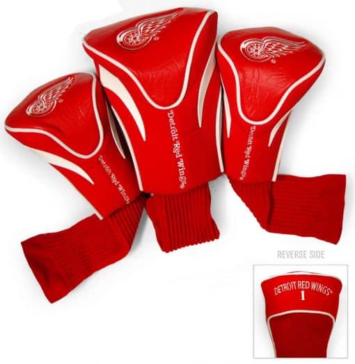 Detroit Red Wings NHL Golf Club 3 Piece Contour Headcover Set