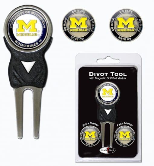 Michigan Wolverines NCAA Golf Divot Tool with 3 Markers