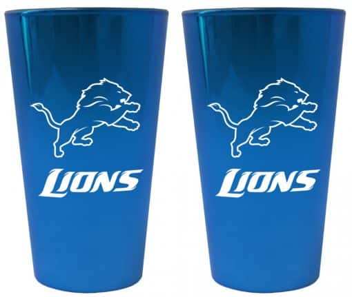 Detroit Lions NFL Lusterware Pint Glass - Set of 2