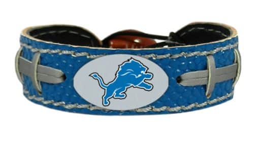 Detroit Lions Blue Football Bracelet