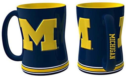 Michigan Wolverines Coffee Mug - 14oz Sculpted