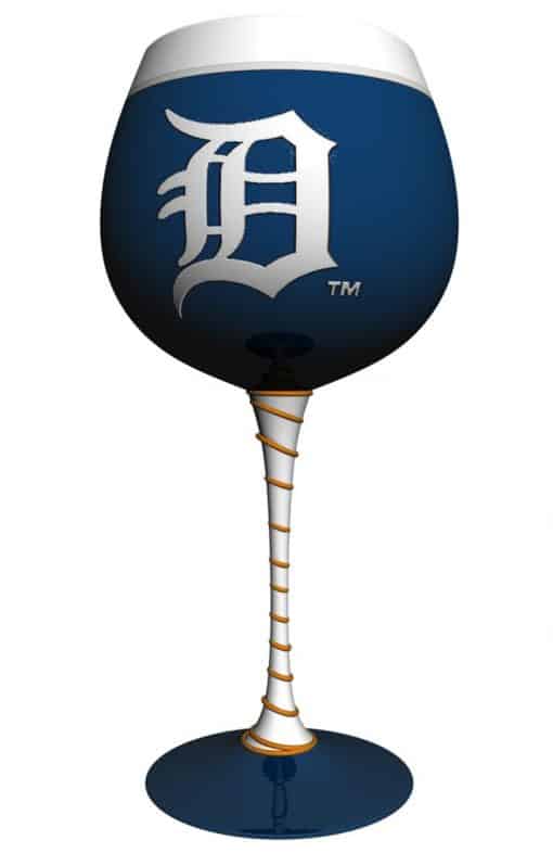 Detroit Tigers MLB Artisan Wine Glass