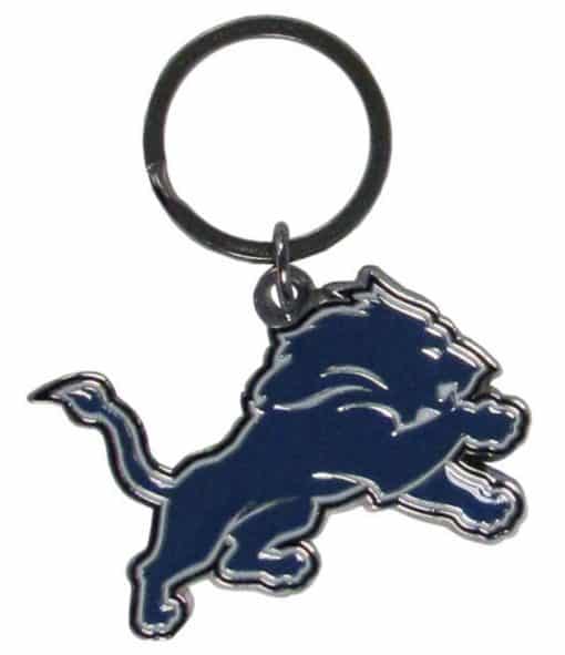 Detroit Lions NFL Chrome Logo Cut Keychain