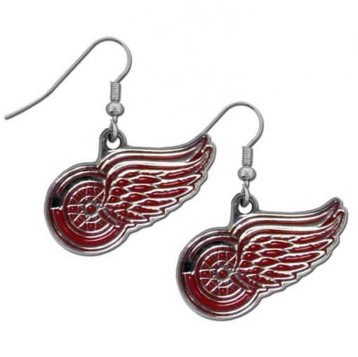Detroit Red Wings NHL Dangle Earrings