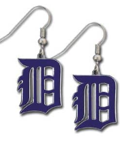 Detroit Tigers Navy Dangle Earrings
