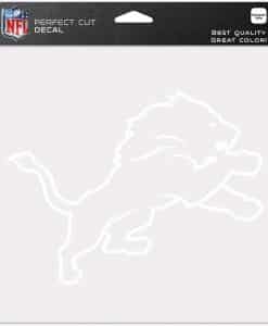 Detroit Lions NFL Die-Cut 8"x8" White Decal