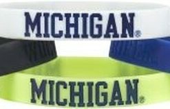 Michigan Wolverines Bracelets 4 Pack Silicone