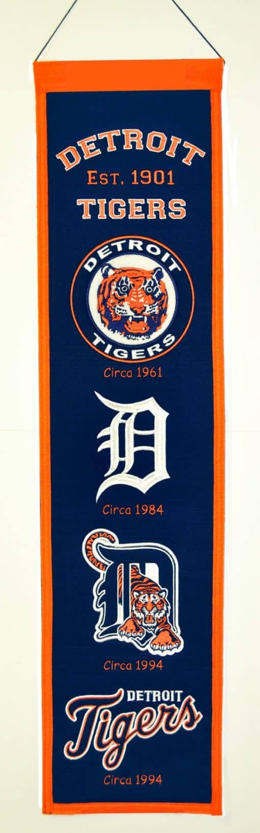 Detroit Tigers MLB Wool 8″x32″ Heritage Banner