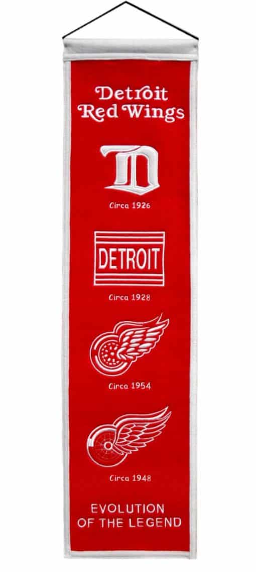 Detroit Red Wings NHL Wool 8"x32" Heritage Banner