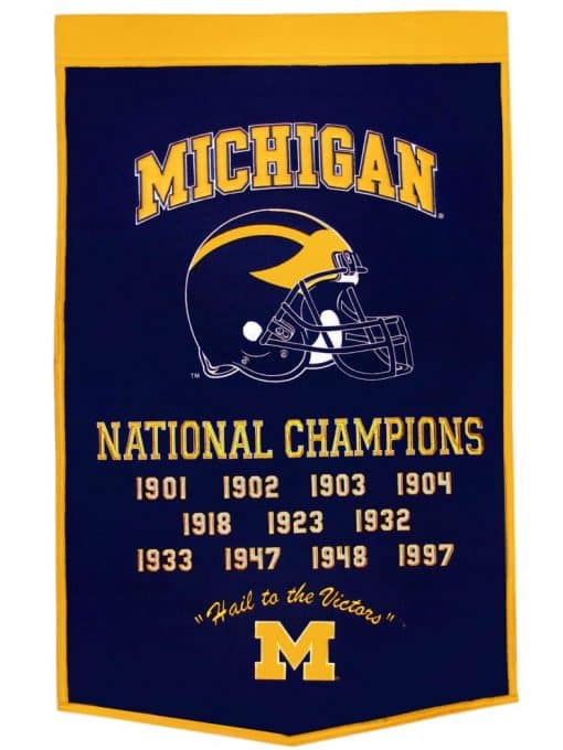 Michigan Wolverines NCAA 24″x36″ Dynasty Wool Banner