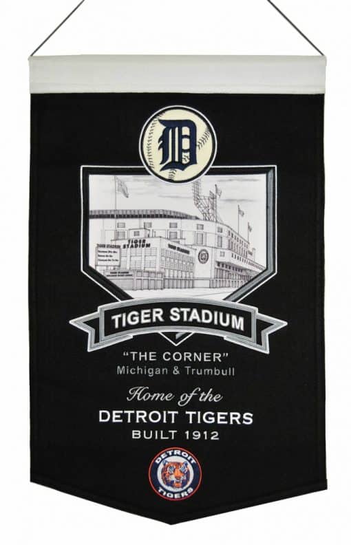 Detroit Tigers MLB Wool Stadium Banner – Tiger Stadium