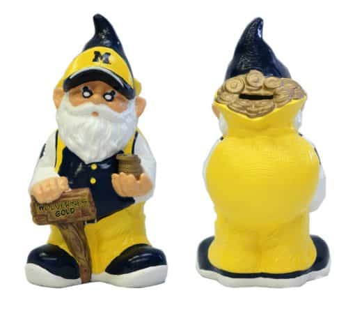 Michigan Wolverines NCAA Garden Gnome - 10" Bank