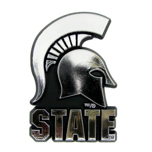 Michigan State Spartans NCAA Silver Auto Emblem