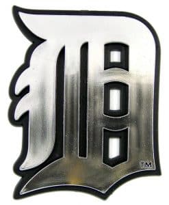 Detroit Tigers MLB Silver Auto Emblem