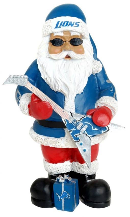 Detroit Lions NFL Thematic Santa Gnome