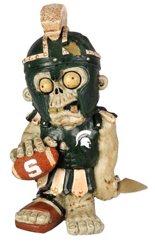 Michigan State Spartans NCAA Zombie Figurine  -  Thematic with Football
