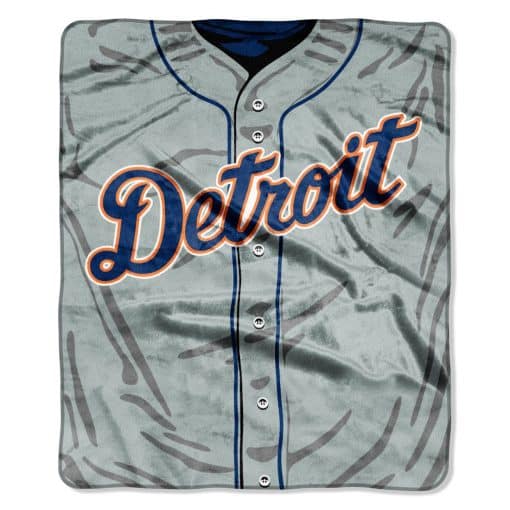 Detroit Tigers MLB 50"x60" Royal Plush Raschel Throw Blanket  -  Jersey Design