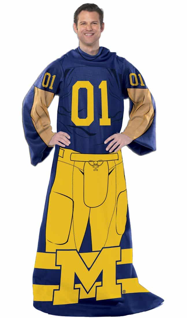 Michigan Wolverines NCAA Comfy Throw Player Design Detroit Game Gear