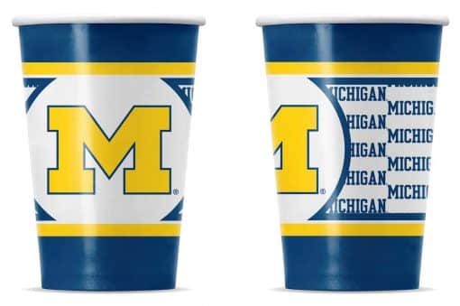Michigan Wolverines 20 Disposable Paper Cups