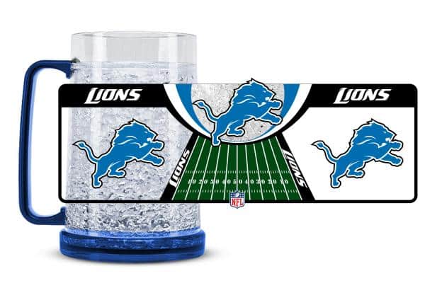 Detroit Lions NFL Crystal Freezer Mug