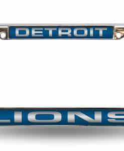 Detroit Lions NFL Laser Cut Chrome License Plate Frame