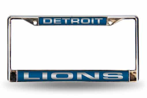 Detroit Lions NFL Laser Cut Chrome License Plate Frame