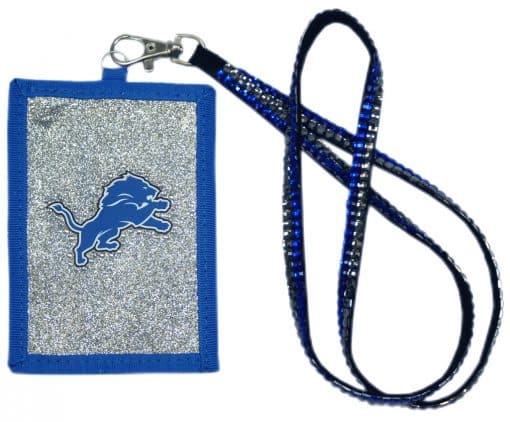 Detroit Lions NFL Beaded Lanyard Wallet