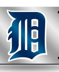Detroit Tigers MLB Laser Cut Silver License Plate