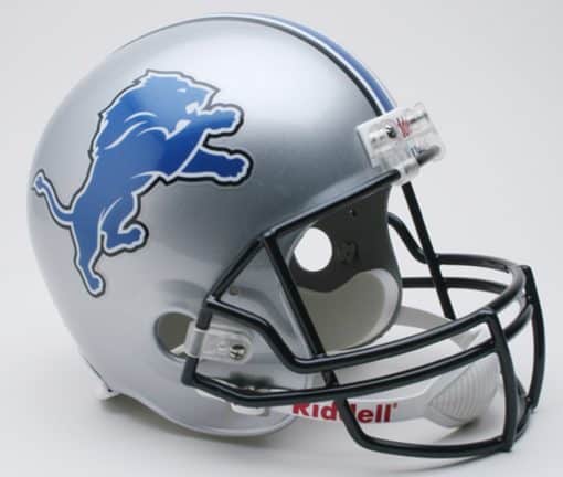 Detroit Lions Helmet Riddell Deluxe Replica Full Size VSR4 Style 2009-2016 Throwback