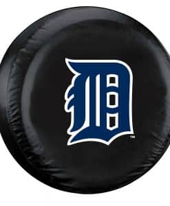 Detroit Tigers Black Tire Cover - Standard Size