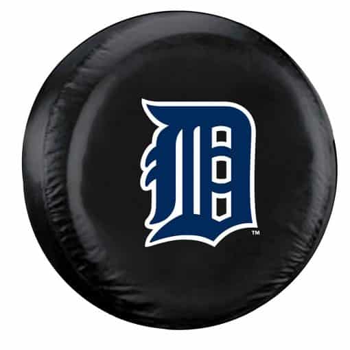 Detroit Tigers Black Tire Cover - Standard Size