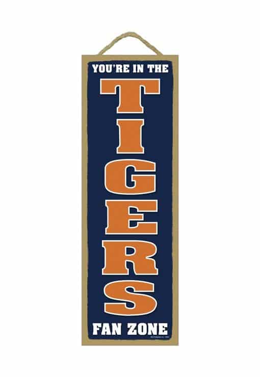 Detroit Tigers MLB Fan Zone Wood Sign