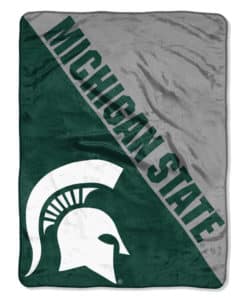 Michigan State Spartans 46x60 Green Super Plush Throw Blanket