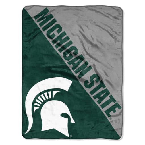 Michigan State Spartans 46x60 Green Super Plush Throw Blanket