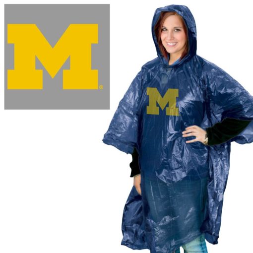 Michigan Wolverines Hooded Rain Poncho
