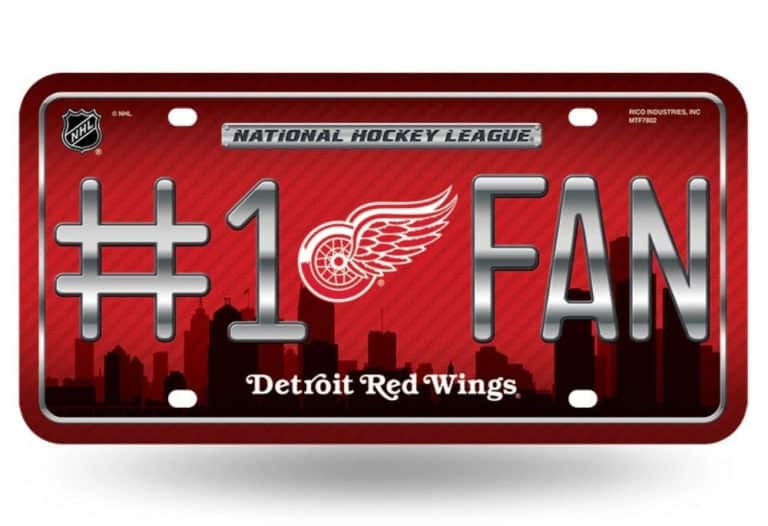 Detroit Red Wings License Plate 1 FAN Detroit Game Gear