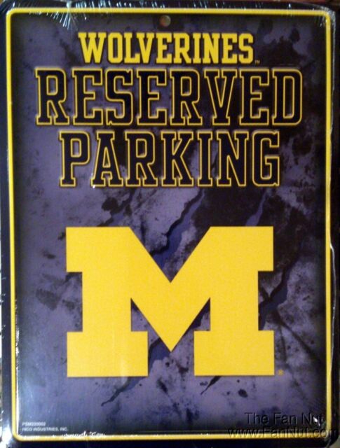 Michigan Wolverines NCAA Metal Parking Sign