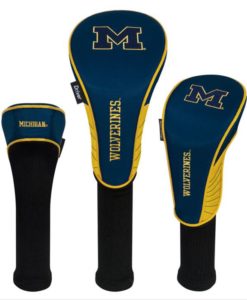 Michigan Wolverines Golf Club 3 Piece Headcover Set